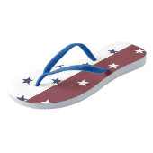 Teenslippers met rode-witte-blauwe streep (Schuin)