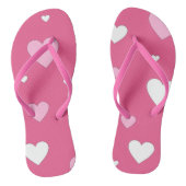 Teenslippers met roze en witte harsliefde (Voetbed)