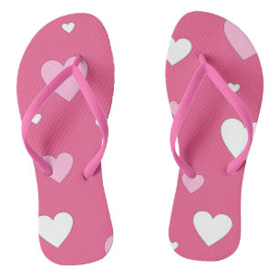 Teenslippers met roze en witte harsliefde