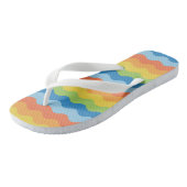 Teenslippers met veelkleurig golfpatroon (Schuin)