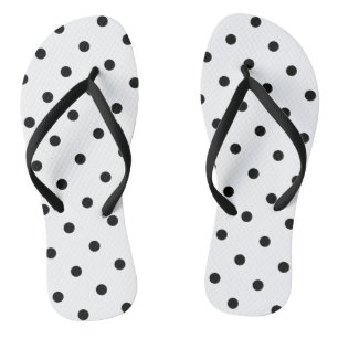 Teenslippers met witte of zwarte poka-dots