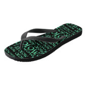 Teenslippers met zwarte bovenzijde van Mojo (Schuin)