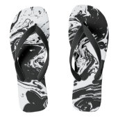 Teenslippers met zwarte en witte marmer (Voetbed)