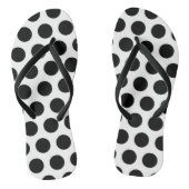 Teenslippers met zwarte en witte pokadots (Voetbed)
