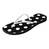 Teenslippers met zwarte en witte pokadots (Schuin)