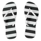 Teenslippers met zwarte en witte strepen (Voetbed)