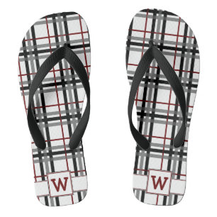 Teenslippers met zwarte witte en rode spelden