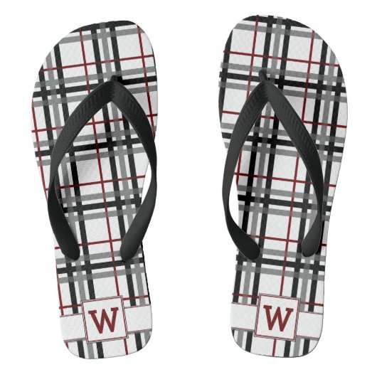 Teenslippers met zwarte witte en rode spelden (Voetbed)