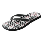 Teenslippers met zwarte witte en rode spelden (Schuin)