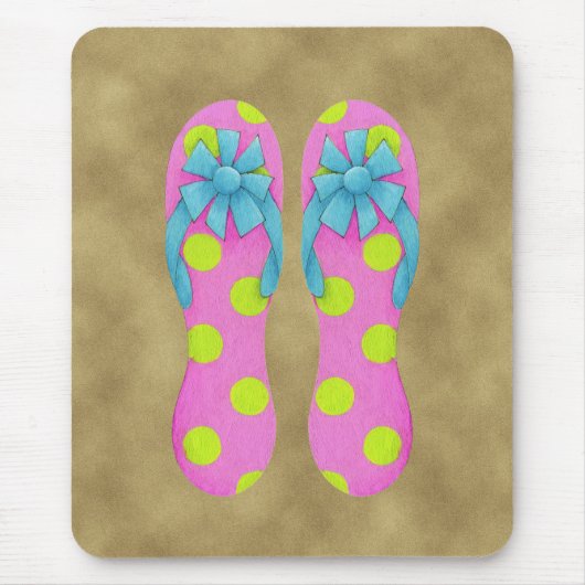 teenslippers Mousepad Muismat (Voorkant)
