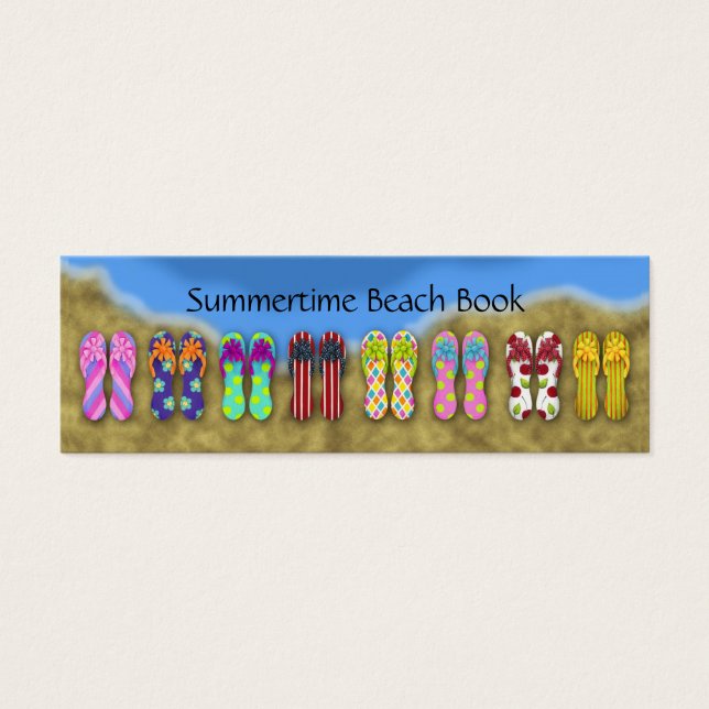 Teenslippers Ocean Bladwijzer Mini Visitekaartjes (Voorkant)