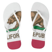Teenslippers onder de vlag van de staat Californië (Voetbed)