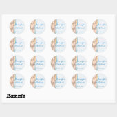 Teenslippers op de Beach Envelope Seal Ronde Sticker (Vel)