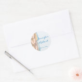 Teenslippers op de Beach Envelope Seal Ronde Sticker (Envelop)