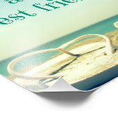 Teenslippers op de Beach foto Foto Afdruk (Hoek)