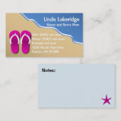 teenslippers op de contactkaart voor elke moeder contactkaartje (Voorkant / Achterkant)