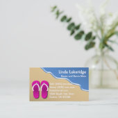 teenslippers op de contactkaart voor elke moeder contactkaartje (Staand voorkant)