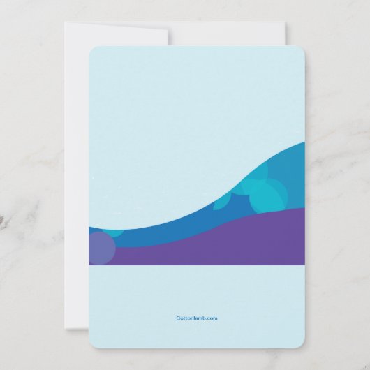 Teenslippers op de Line Invitation Kaart (Achterkant)