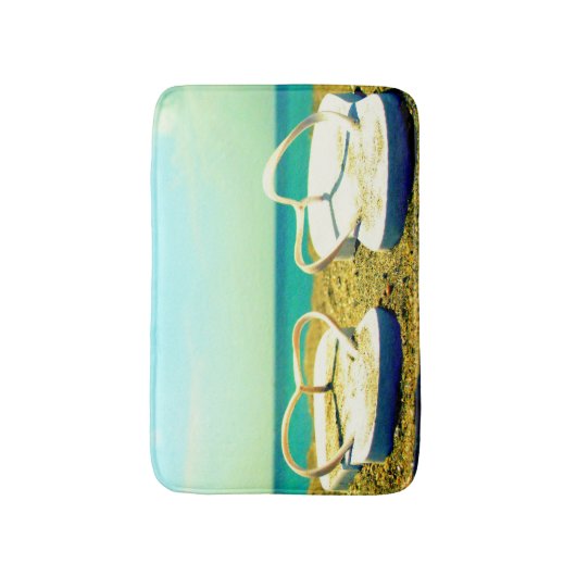 teenslippers op de strand badmat (Voorkant Verticaal)