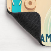 Teenslippers op de strand muismat (Hoek)