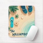 Teenslippers op de strand muismat (Met muis)