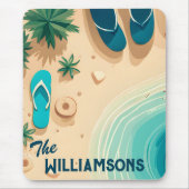 Teenslippers op de strand muismat (Voorkant)