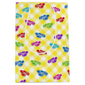 Teenslippers op Gingham Medium Cadeauzakje (Voorkant)