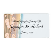 Teenslippers op het Beach Water Bottle Label (Voorkant)