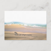 teenslippers op het Beach Wedding Insert Informatiekaartje (Achterkant)