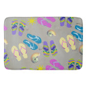 Teenslippers op het strand badmat (Voorkant)