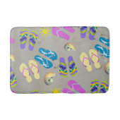 Teenslippers op het strand badmat (Voorkant)