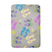 Teenslippers op het strand badmat (Voorkant Verticaal)