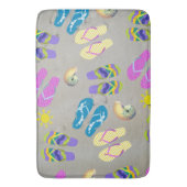 Teenslippers op het strand badmat (Voorkant Verticaal)