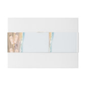 Teenslippers op het strand bruiloft buik band uitnodigingen wikkel (Achterkant Voorbeeld)