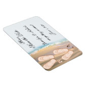 Teenslippers op het strand Bruiloft Save the Date Magneet (Rechterzijde)