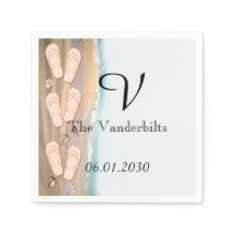 Teenslippers op het strand bruiloft