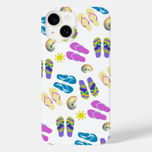 Teenslippers op het strand Case-Mate iPhone case (Achterkant)
