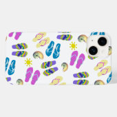 Teenslippers op het strand Case-Mate iPhone case (Achterkant (horizontaal))