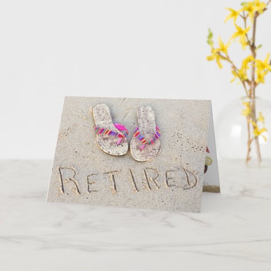 teenslippers op het strand kaart (Gele Bloem)