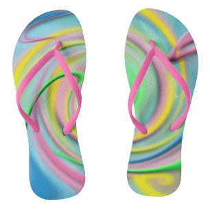 teenslippers op het strand - Kleurenpasta's, abstr