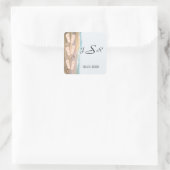 Teenslippers op het strand Monogram Sticker (Tas)