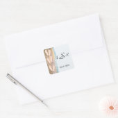 Teenslippers op het strand Monogram Sticker (Envelop)