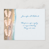 Teenslippers op het strand RSVP Briefkaart (Voorkant)