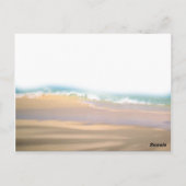 Teenslippers op het strand trouwtafel nummer briefkaart (Achterkant)