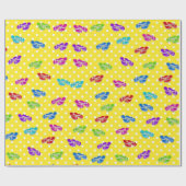 Teenslippers op Polka Dots Cadeaupapier (Vlak)