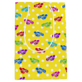 Teenslippers op Polka Dots Medium Cadeauzakje (Voorkant)