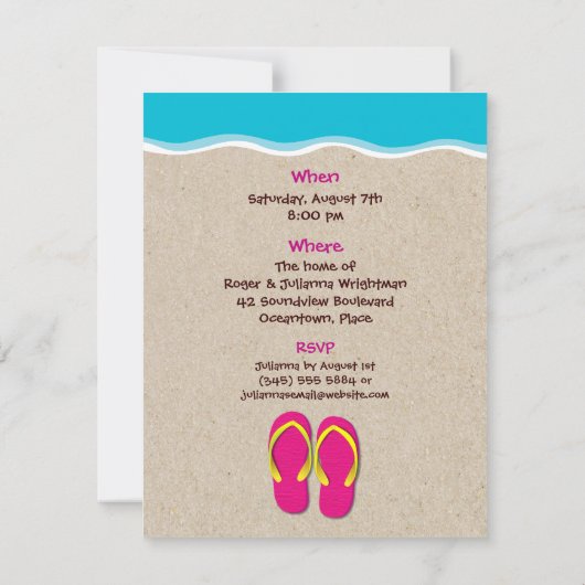 teenslippers op uitnodiging van de Beach Summer (Achterkant)