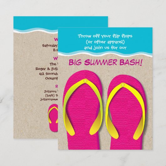 teenslippers op uitnodiging van de Beach Summer (Voorkant / Achterkant)