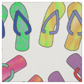 teenslippers op wit stof (Swatch)