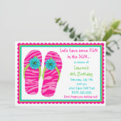 teenslippers op zaterdag Uitnodigingen (Staand voorkant)